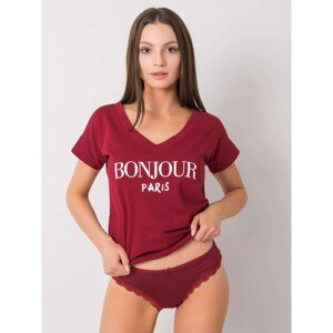 Burgundy viscose panties