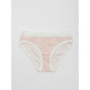 Women's white panties with print