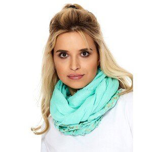 Mint scarf with metallic spots