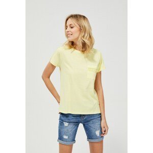 T-shirt with lace embellishments - yellow
