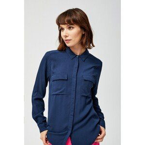 Shirt with pockets - navy blue