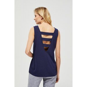 Top with a cut-out on the back - navy blue