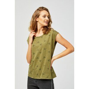 T-shirt with a bow - olive