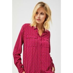 Geometric patterned shirt - burgundy color
