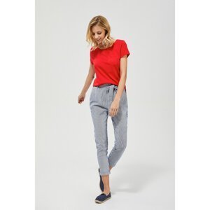 Cotton trousers with stripes
