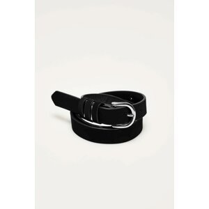 Classic eco leather belt - black