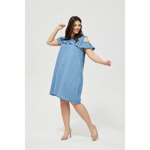 Lyocell dress with a frill