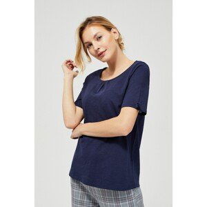 T-shirt with bows on the sleeves - navy blue