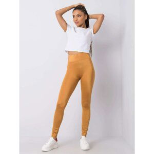 Women's gold smooth leggings RUE PARIS