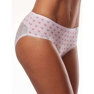 Women's knickers with a coral print of hearts