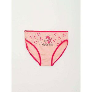 Peach cotton briefs for a girl