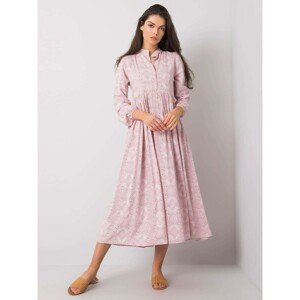 RUE PARIS Pink dress with patterns