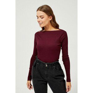 Ribbed blouse - burgundy