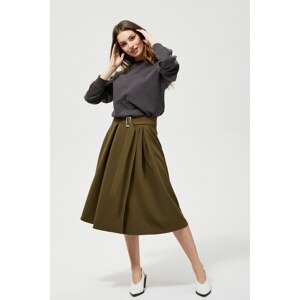 Flared skirt with a belt