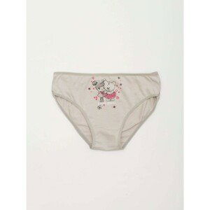 Girls' gray panties with a print