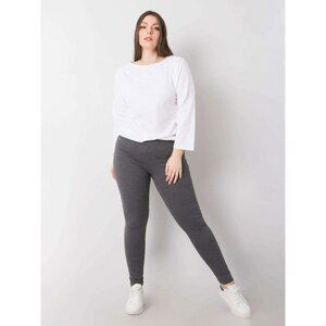 Dark grey melange cotton plus leggings