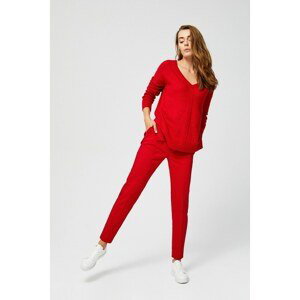 Frill trousers - red
