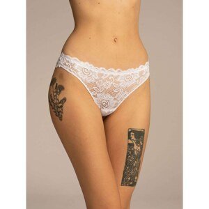 Women's white lace panties with a bow