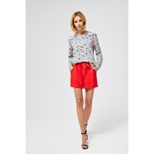 Shorts with a binding - coral