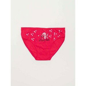 Dark pink cotton briefs for a girl