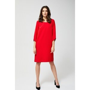 Asymmetrical dress - red