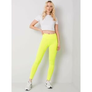 Fluo yellow women's sports leggings