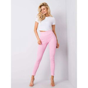 Basic light pink striped leggings