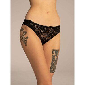 Ladies' black lace panties