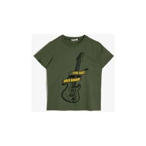 Koton Men's Green Printed T-shirt