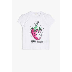 Koton Girl Printed White T-shirt