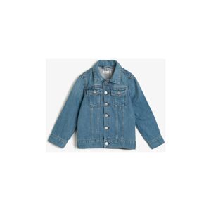 Koton Boy Blue Button Detailed Jean Jacket