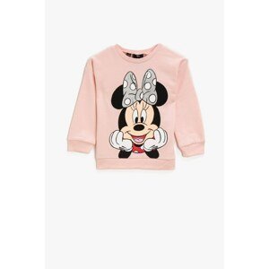 Koton Minnie Mouse Licensed Printed Cotton Crew Neck Sweatshirt