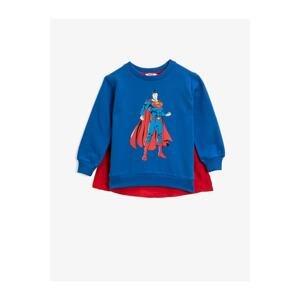 Koton Cotton Superman Licensed Printed Cape Sweatshirt