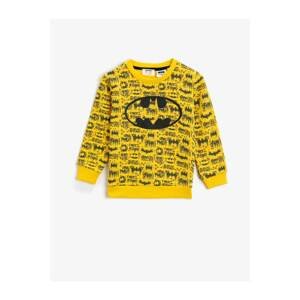 Koton Boys Yellow Batman Licensed Printed Crew Neck Sweatshirt