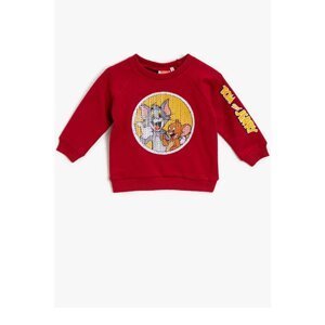 Koton Baby Boy Tom&Jerry Licensed Sequin Red Sweatshirt