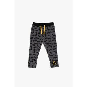 Koton Baby Boy Black Cotton Batman Licensed Printed Tie Waist Sweatpants