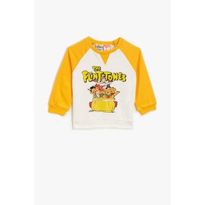 Koton Baby Boy The Flintstones Licensed Printed Orange Sweatshirt