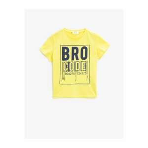 Koton Boy's Cotton Short Sleeve Printed Crew Neck T-Shirt