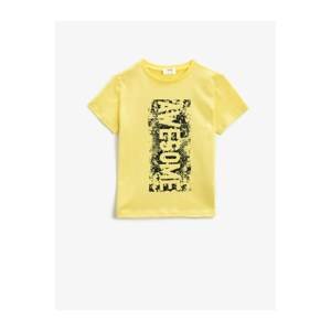 Koton Boy Yellow Short Sleeve Crew Neck T-Shirt