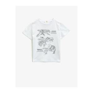 Koton Boy Printed T-Shirt Cotton Crew Neck