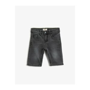 Koton Boy Gray Pocket Jean Shorts