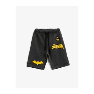 Koton Boys' Gray Batman Shorts Licensed Printed