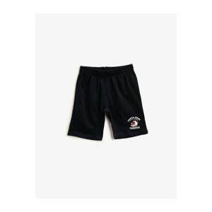 Koton Boys Navy Blue Printed Cotton Shorts