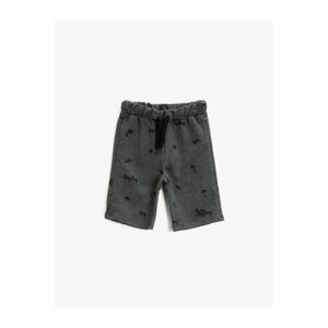 Koton Boys Gray Printed Waistband Shorts