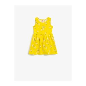 Koton Baby Girl Yellow Patterned Dress