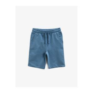 Koton Boy Blue Waistband Cotton Shorts