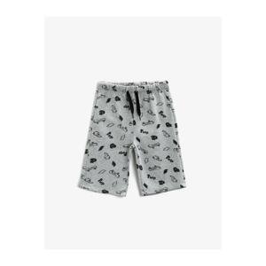 Koton Boys Gray Waistband Printed Shorts