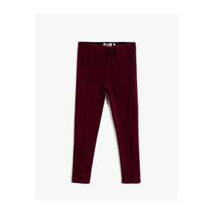 Koton Girl Claret Red Normal Waist Leggings