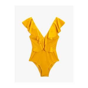 Koton Swimsuit - Yellow - Plain