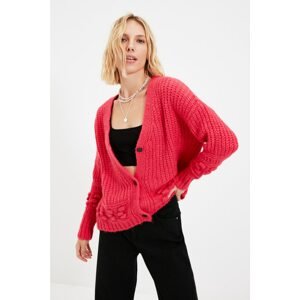 Trendyol Pink Knit Detailed Knitwear Cardigan